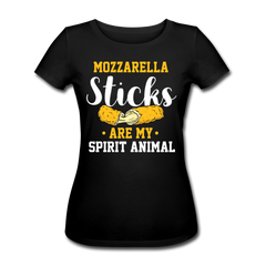 Mozzarella Sticks Are My Spirit Animal | Frauen Bio-T-Shirt - Schwarz