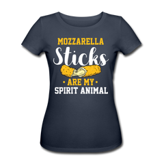 Mozzarella Sticks Are My Spirit Animal | Frauen Bio-T-Shirt - Navy