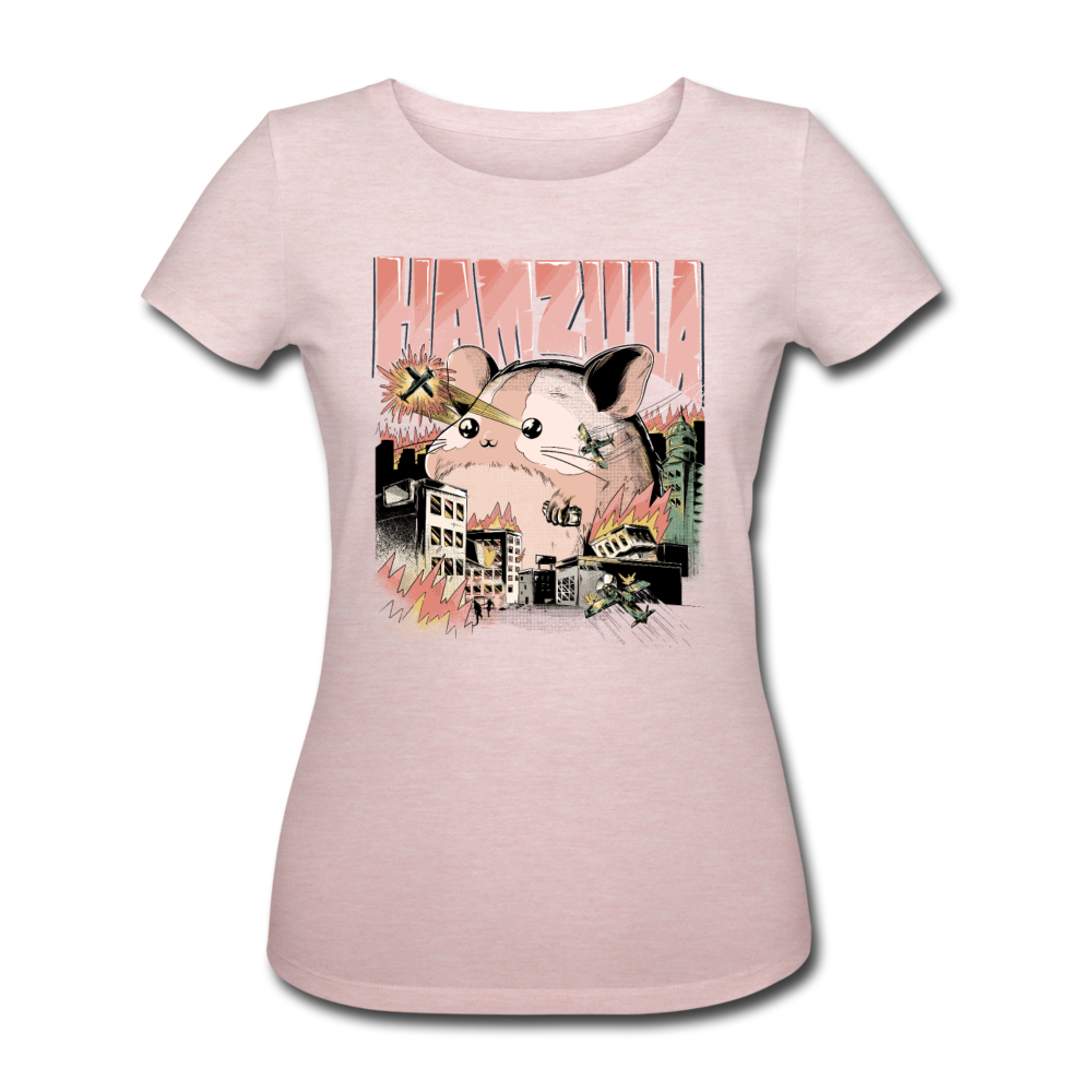 HAMZILLA | Frauen Bio-T-Shirt - Rosa-Creme meliert