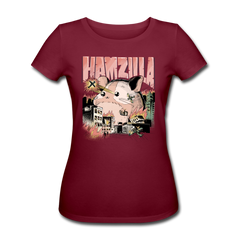 HAMZILLA | Frauen Bio-T-Shirt - Burgunderrot