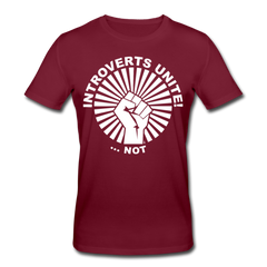 Introverts United ...not Bio-T-Shirt - Burgunderrot