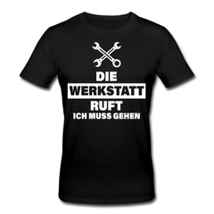 Die Werkstatt ruft - Männer Bio T-Shirt - Schwarz