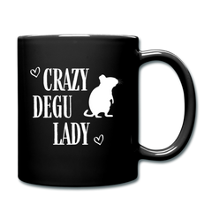 Crazy Degu Lady | Tasse einfarbig - Schwarz