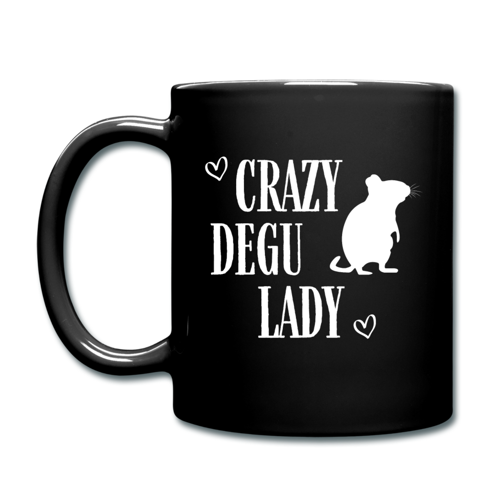 Crazy Degu Lady | Tasse einfarbig - Schwarz