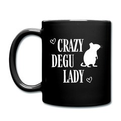 Crazy Degu Lady | Tasse einfarbig - Schwarz