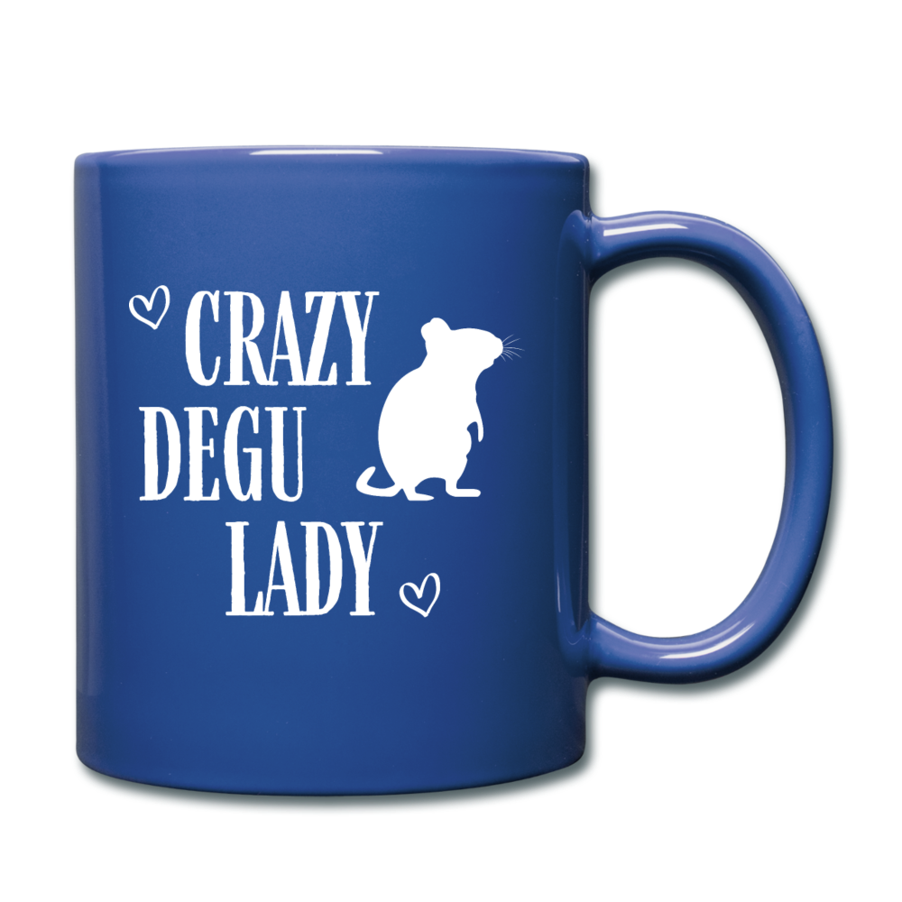 Crazy Degu Lady | Tasse einfarbig - Royalblau