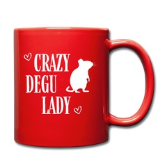 Crazy Degu Lady | Tasse einfarbig - Rot