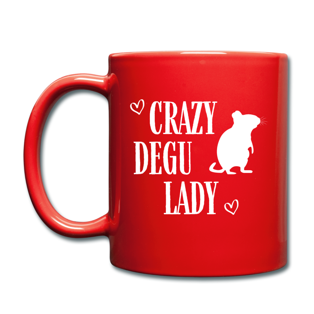 Crazy Degu Lady | Tasse einfarbig - Rot