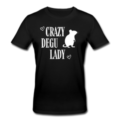 Crazy Degu Lady | Männer Bio T-Shirt - Schwarz