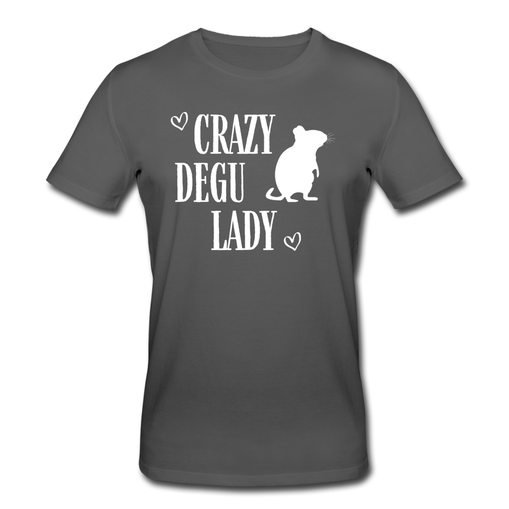 Crazy Degu Lady | Männer Bio T-Shirt - Anthrazit
