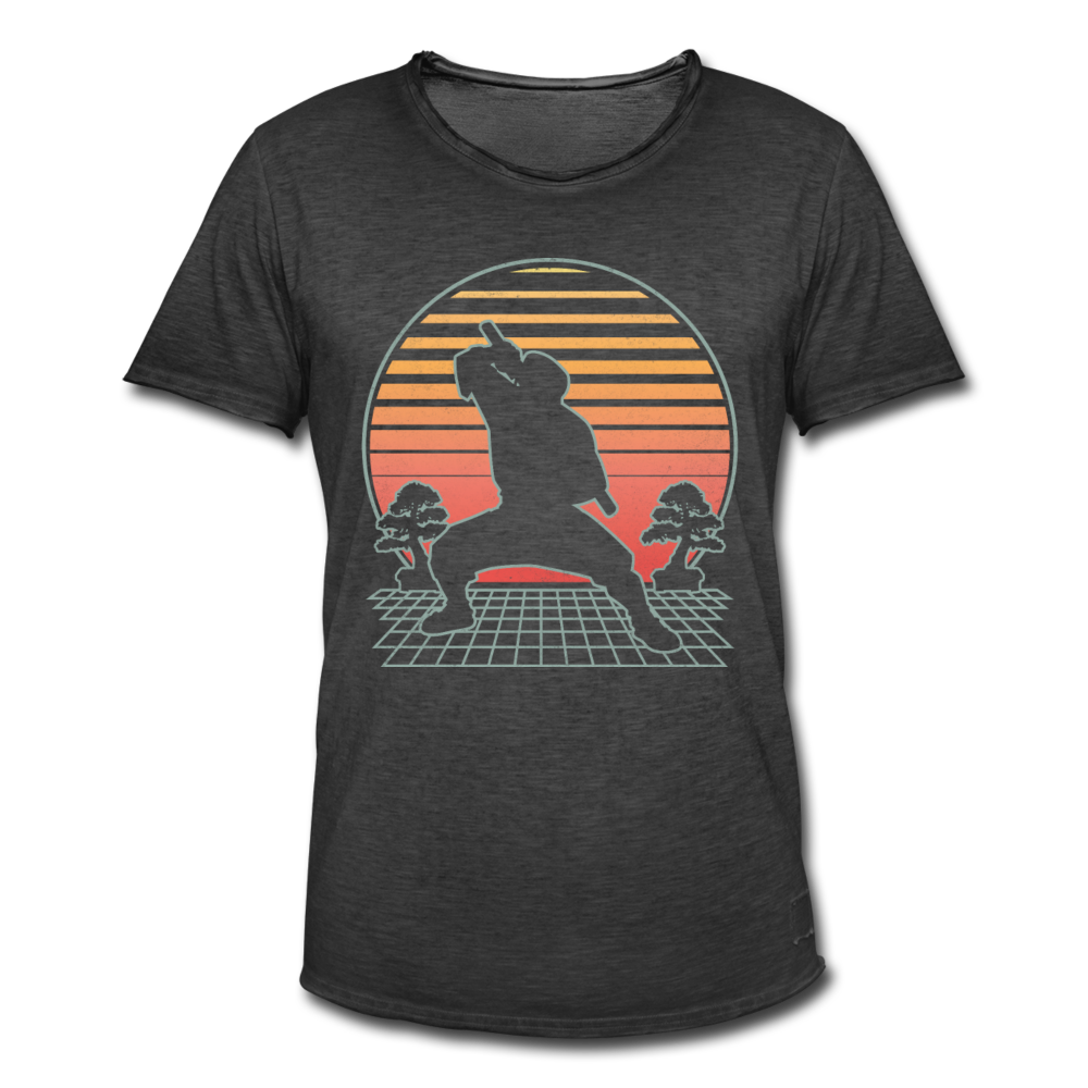 Ninja | Männer Vintage T-Shirt - Vintage Schwarz