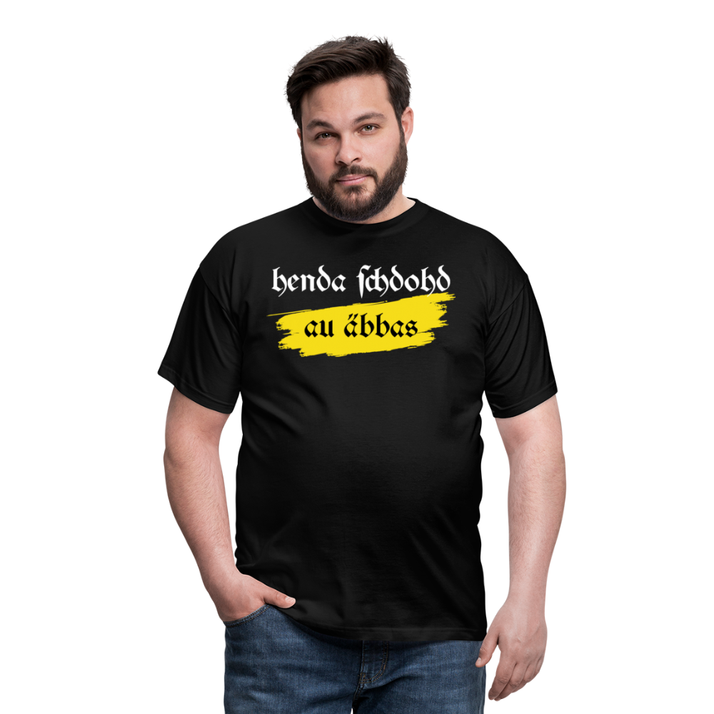 henda schdohd au äbbas | Männer T-Shirt - Schwarz