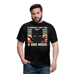 Bad Mood Black Cat | Männer T-Shirt - Schwarz