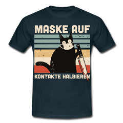 Maske auf Murder Cat | Männer T-Shirt - Navy