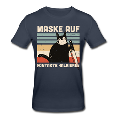 Maske auf Murder Cat | Männer Bio T-Shirt - Navy