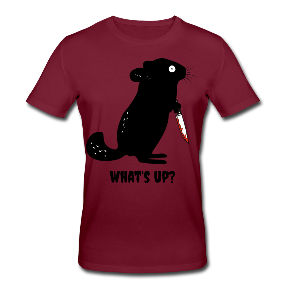 What's up Chinchilla | Männer Bio-T-Shirt - Burgunderrot