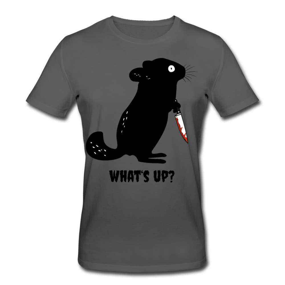What's up Chinchilla | Männer Bio-T-Shirt - Anthrazit