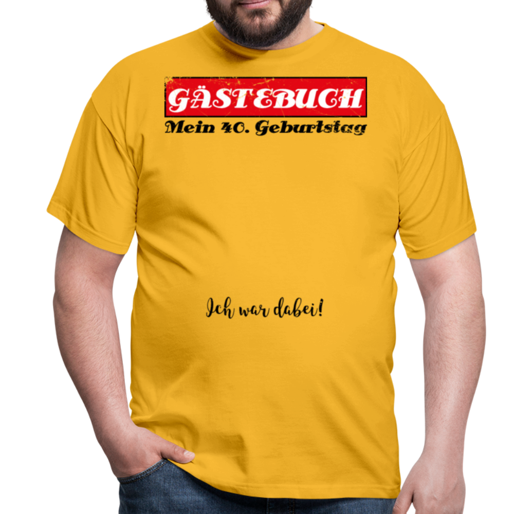 Gästebuch | Männer T-Shirt - Gelb