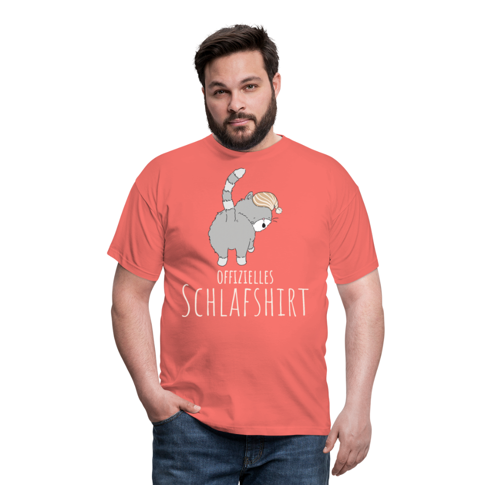 Schlafshirt I | Männer T-Shirt - Koralle