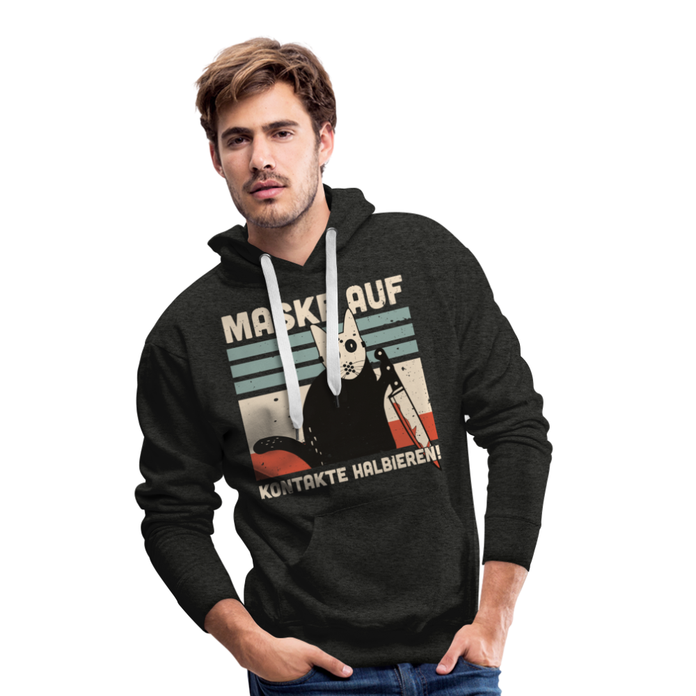 Maske auf Kontakte halbieren | Men’s Premium Hoodie - Anthrazit