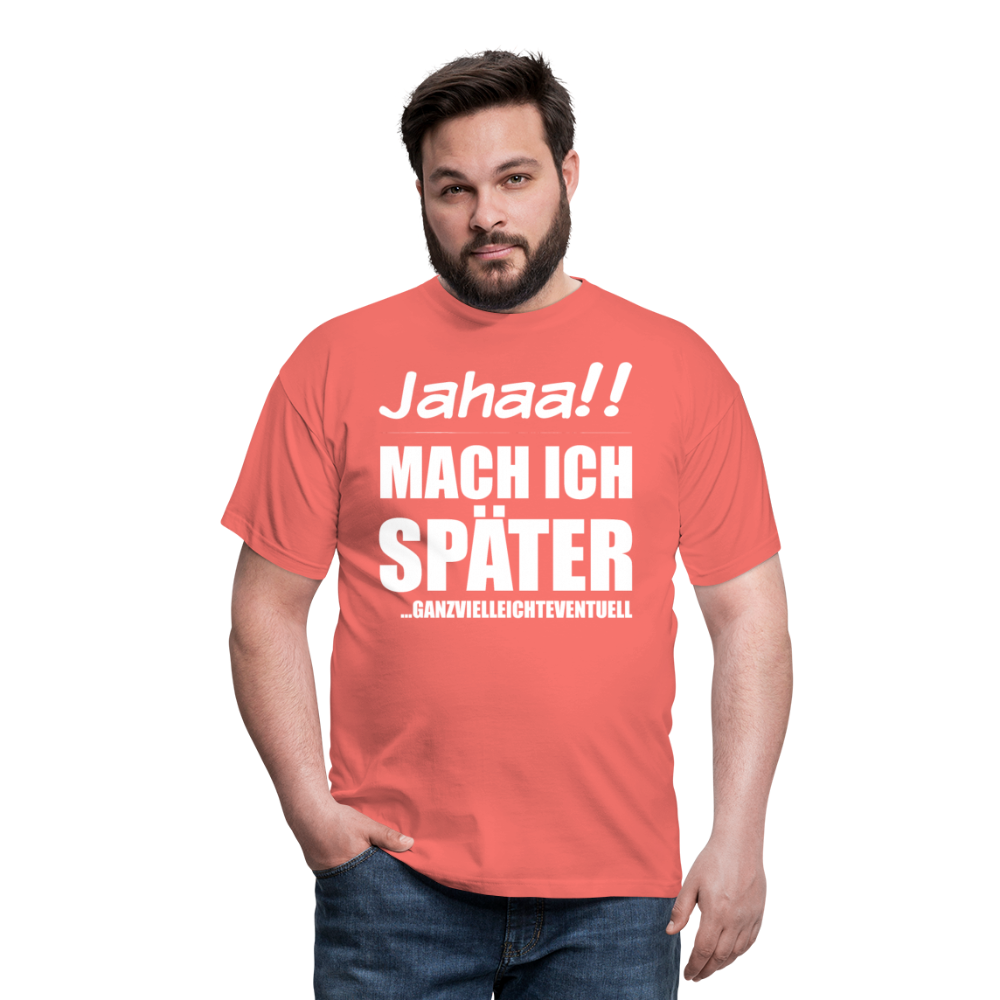 Ganzvielleichteventuell | Männer T-Shirt - Koralle