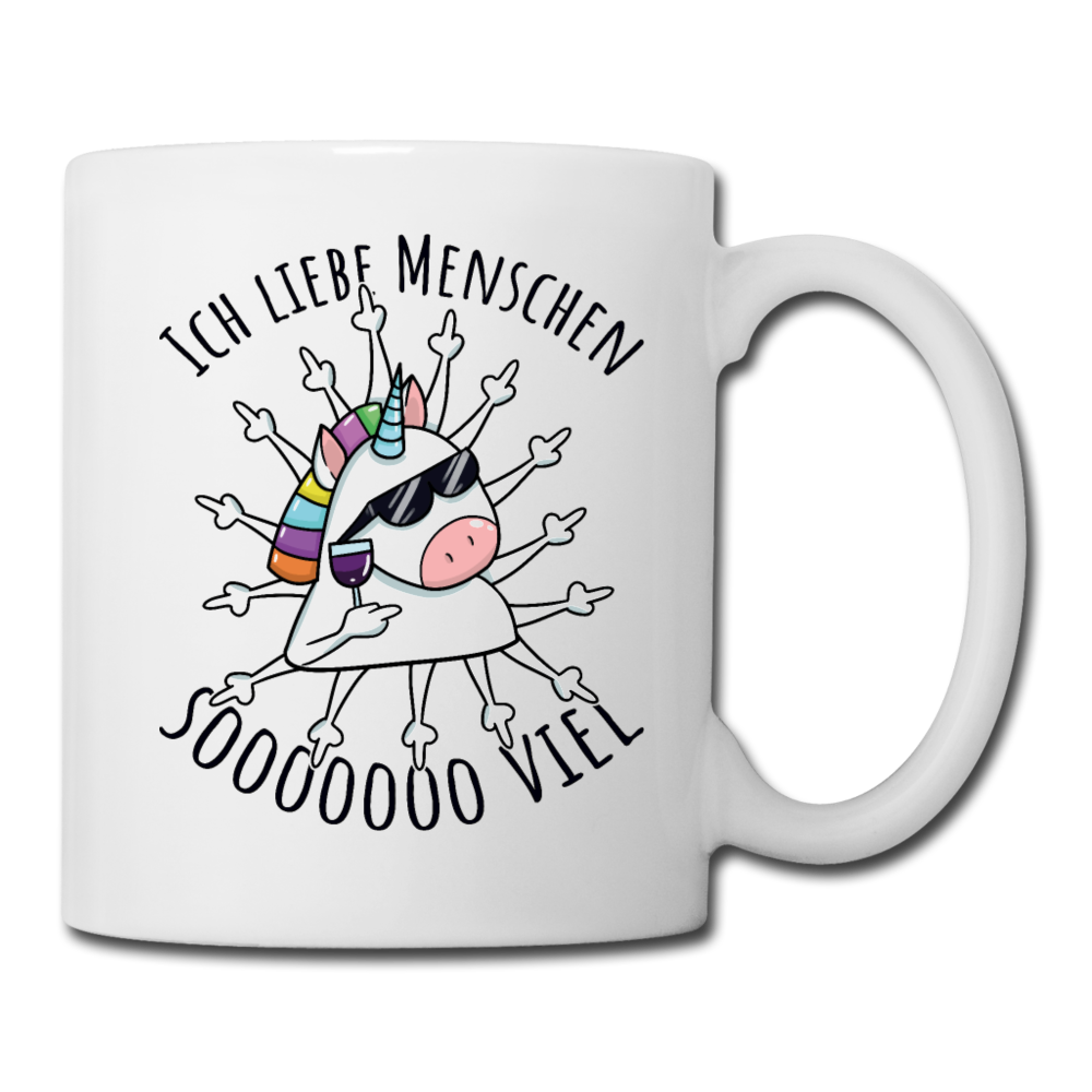 Stinkefinger Einhorn | Tasse - Weiß