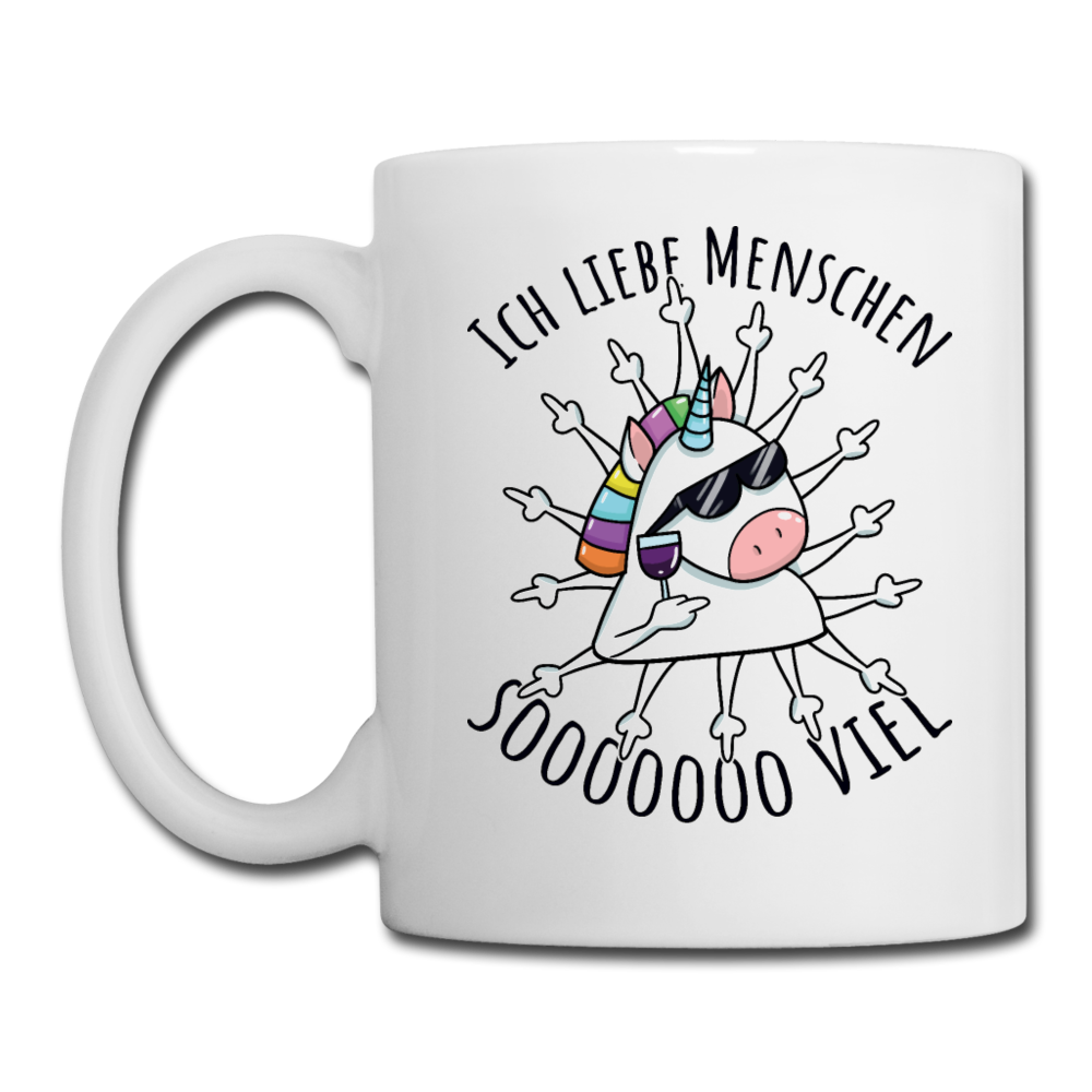 Stinkefinger Einhorn | Tasse - Weiß