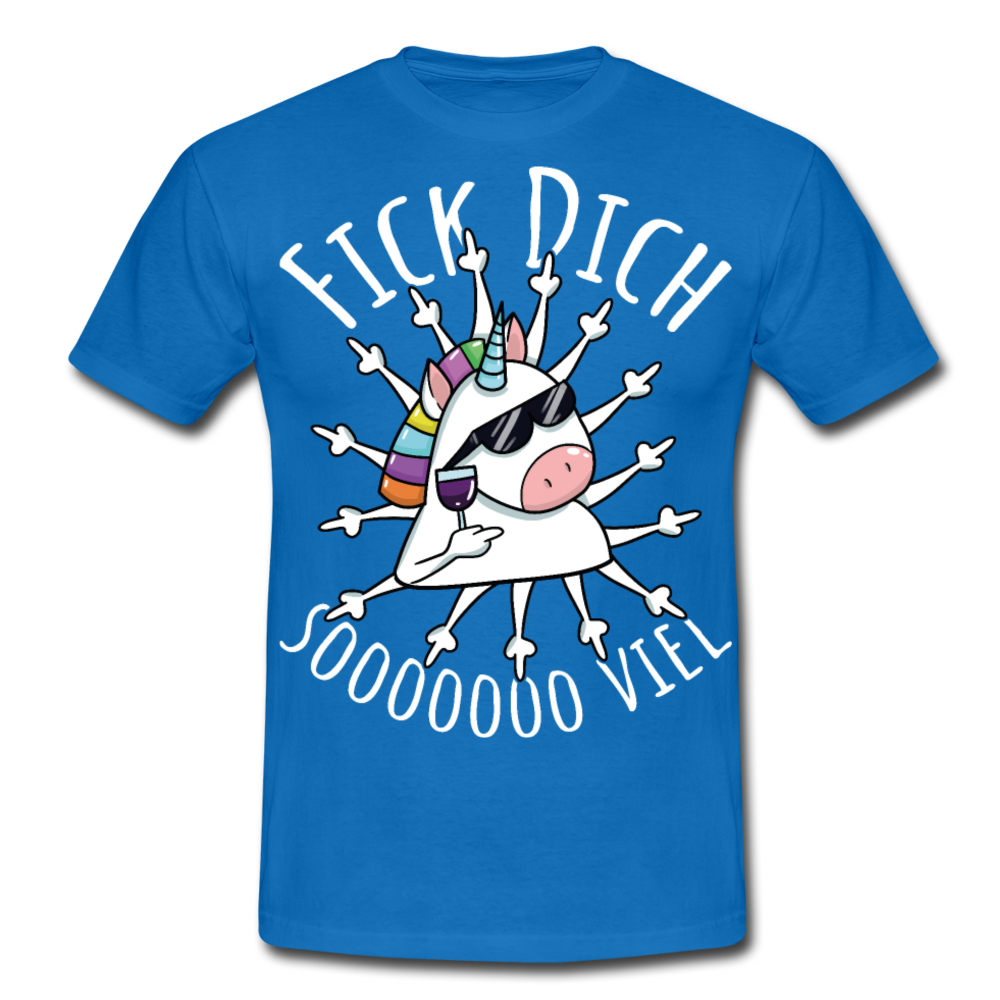 Fick Dich Einhorn | Männer T-Shirt - Royalblau