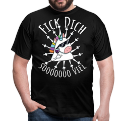 Fick Dich Einhorn | Männer T-Shirt - Schwarz