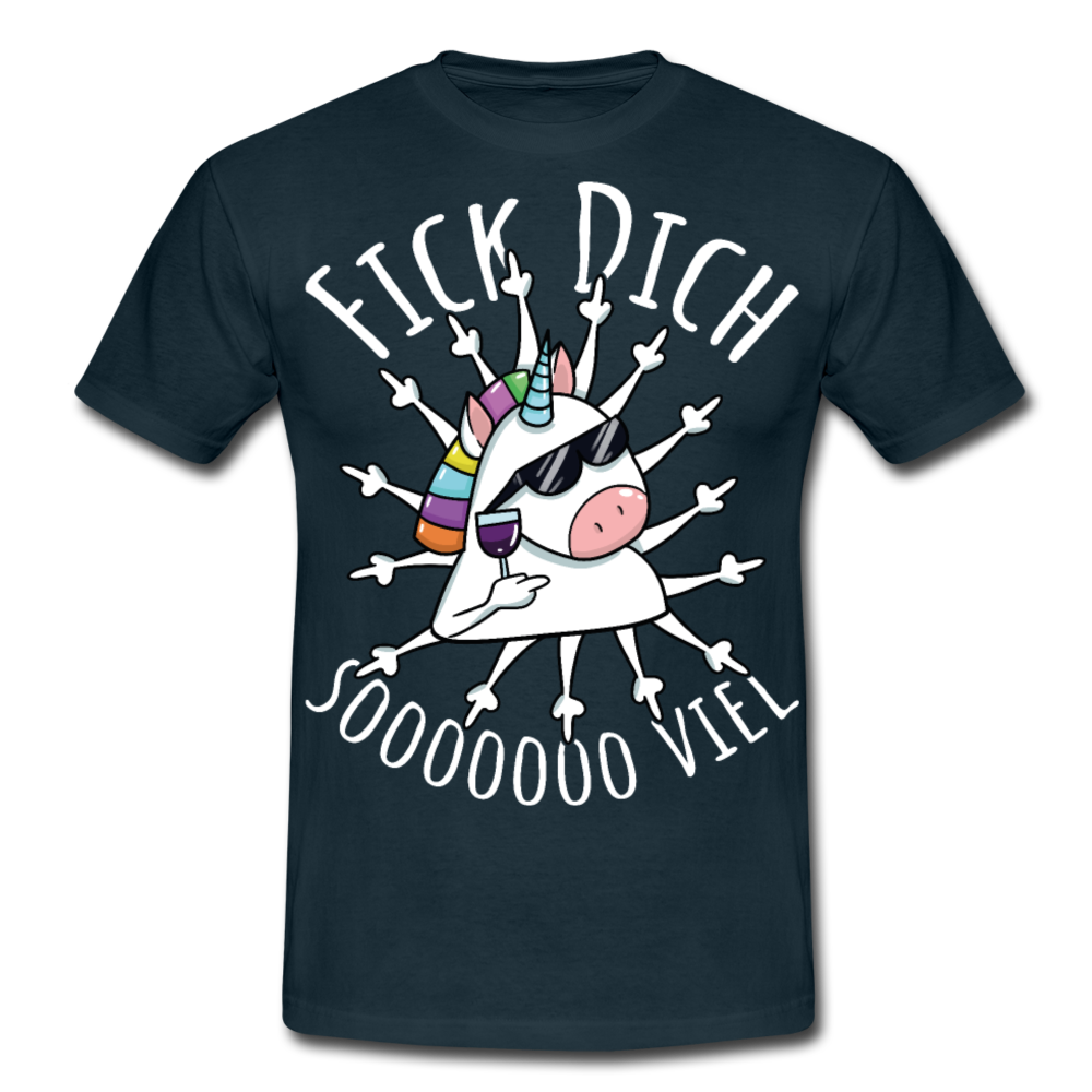 Fick Dich Einhorn | Männer T-Shirt - Navy