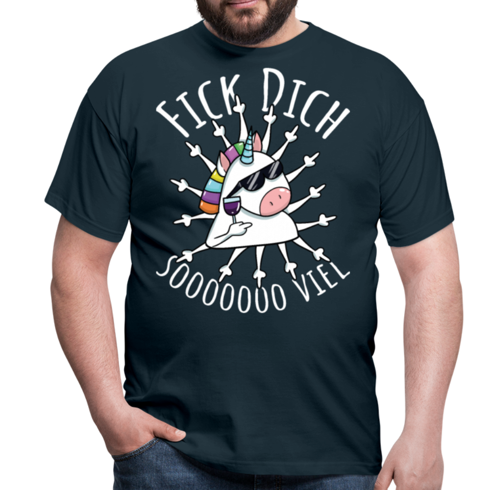 Fick Dich Einhorn | Männer T-Shirt - Navy