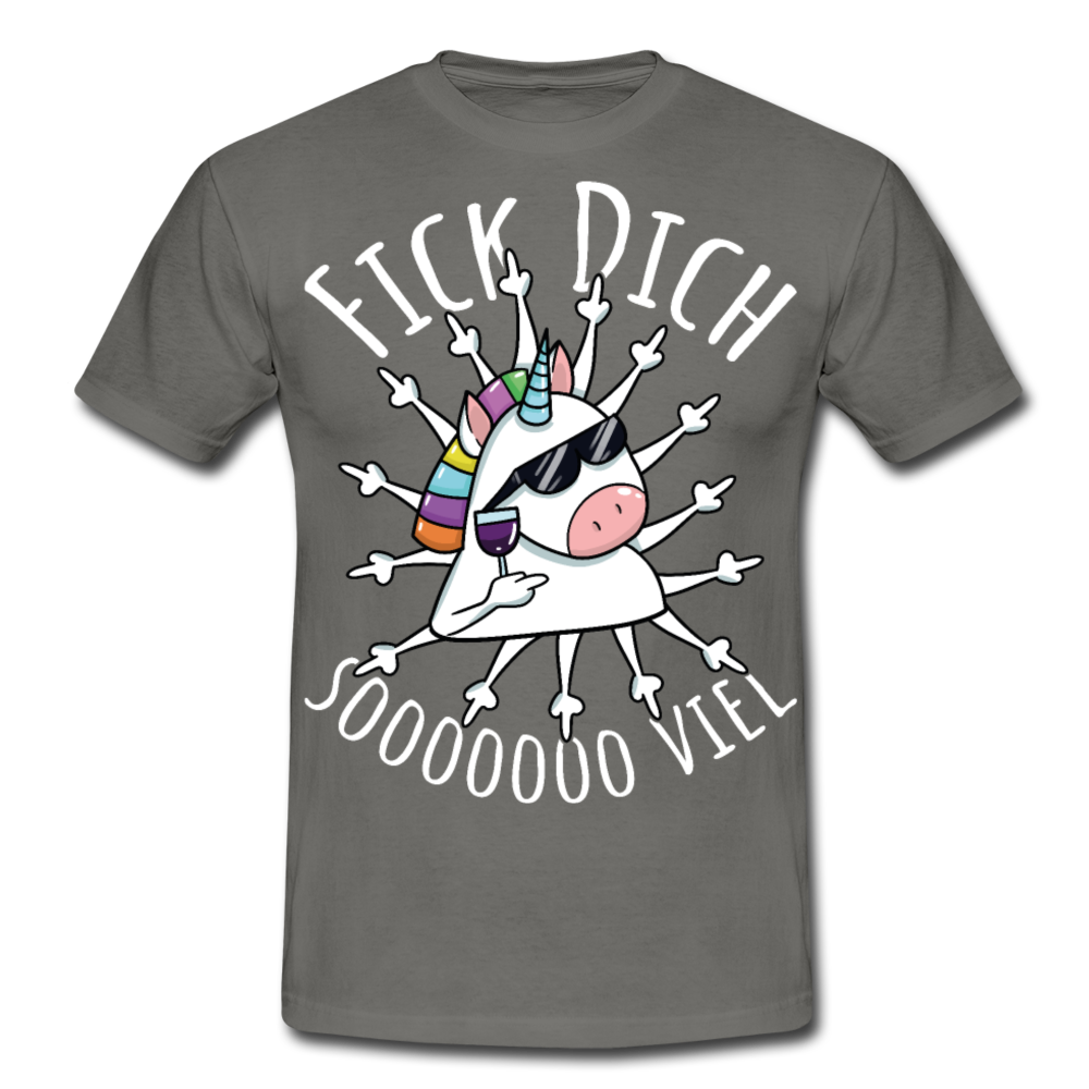 Fick Dich Einhorn | Männer T-Shirt - Graphit