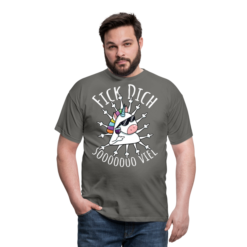 Fick Dich Einhorn | Männer T-Shirt - Graphit