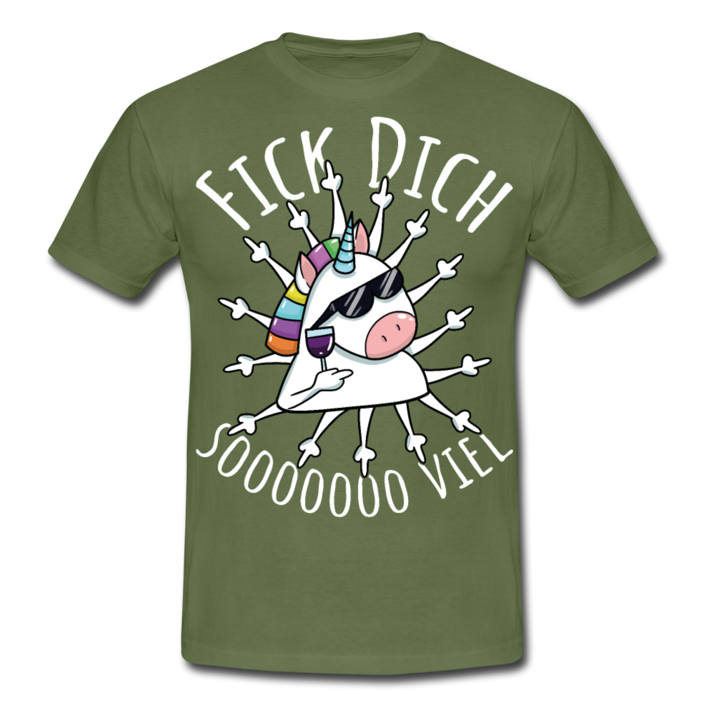 Fick Dich Einhorn | Männer T-Shirt - Militärgrün