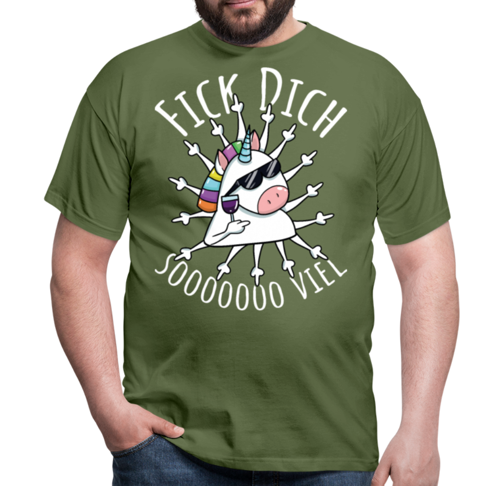 Fick Dich Einhorn | Männer T-Shirt - Militärgrün