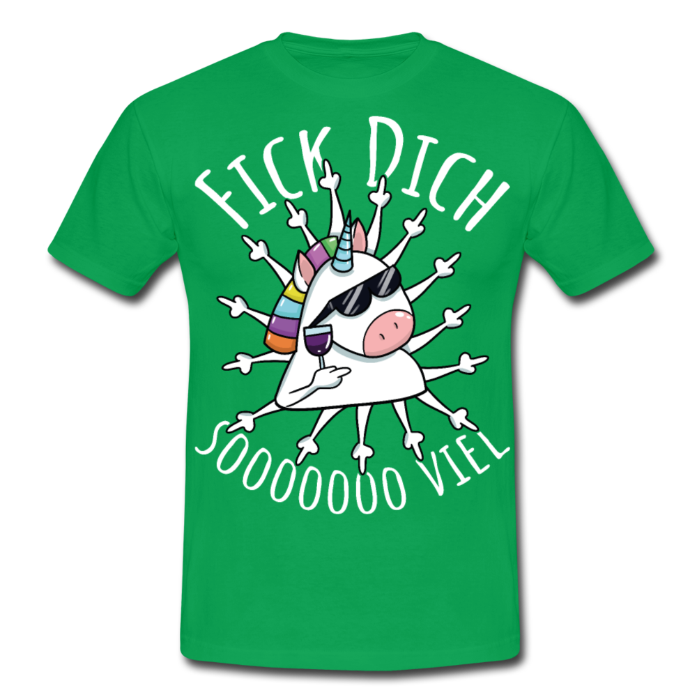 Fick Dich Einhorn | Männer T-Shirt - Kelly Green