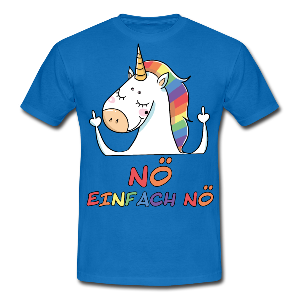 Nö Stinkefinger Einhorn | Männer T-Shirt - Royalblau