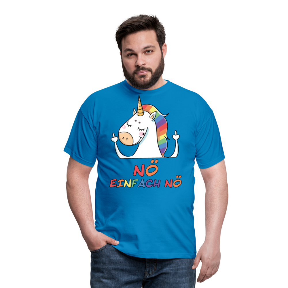 Nö Stinkefinger Einhorn | Männer T-Shirt - Royalblau