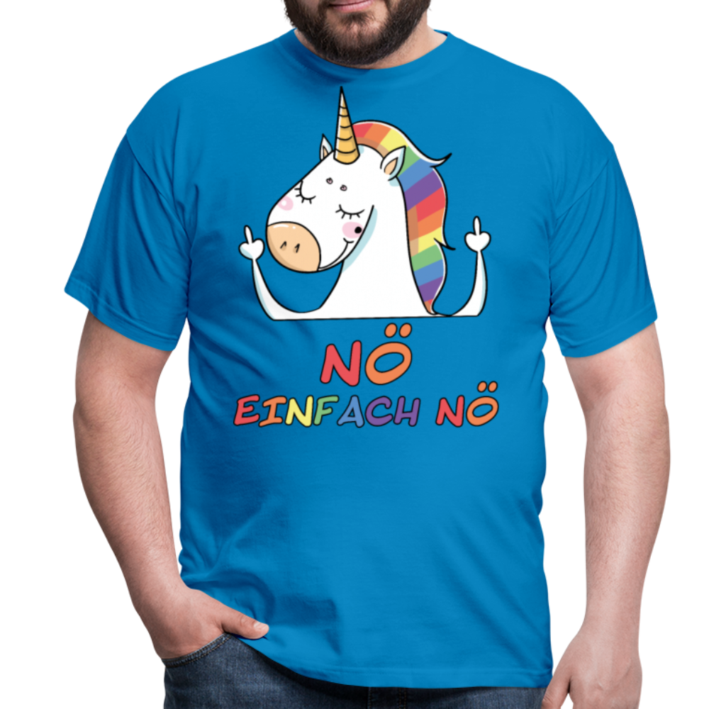 Nö Stinkefinger Einhorn | Männer T-Shirt - Royalblau