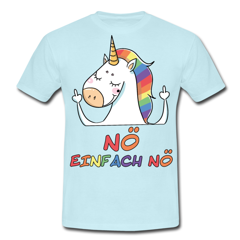 Nö Stinkefinger Einhorn | Männer T-Shirt - Sky