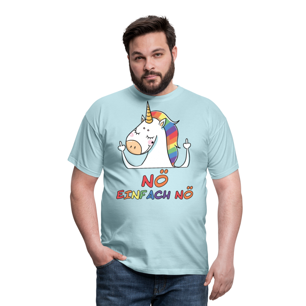 Nö Stinkefinger Einhorn | Männer T-Shirt - Sky