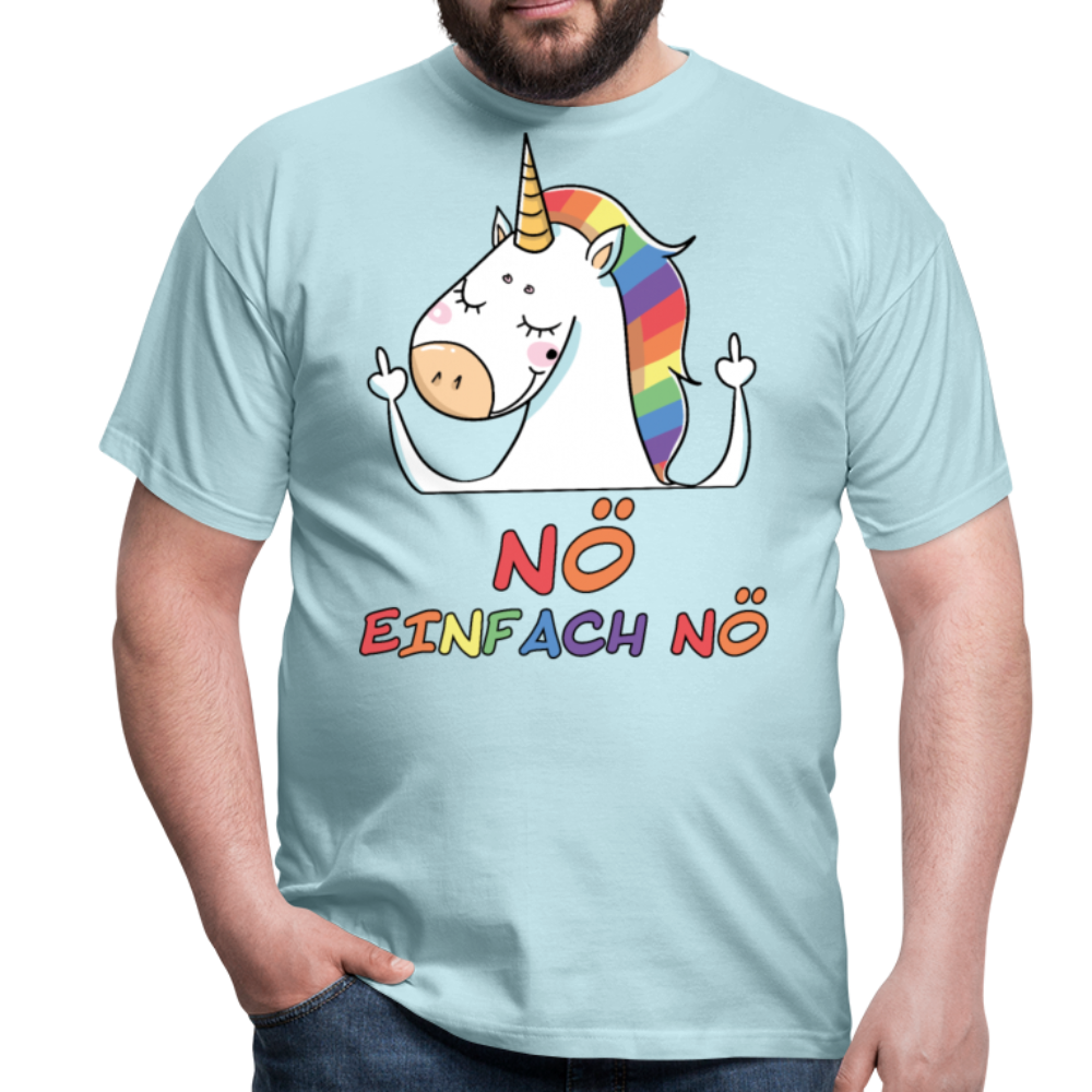Nö Stinkefinger Einhorn | Männer T-Shirt - Sky
