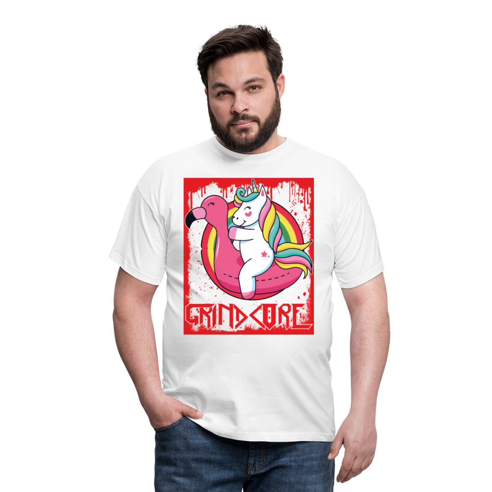 Grindcore Unicorn | Männer T-Shirt - Weiß
