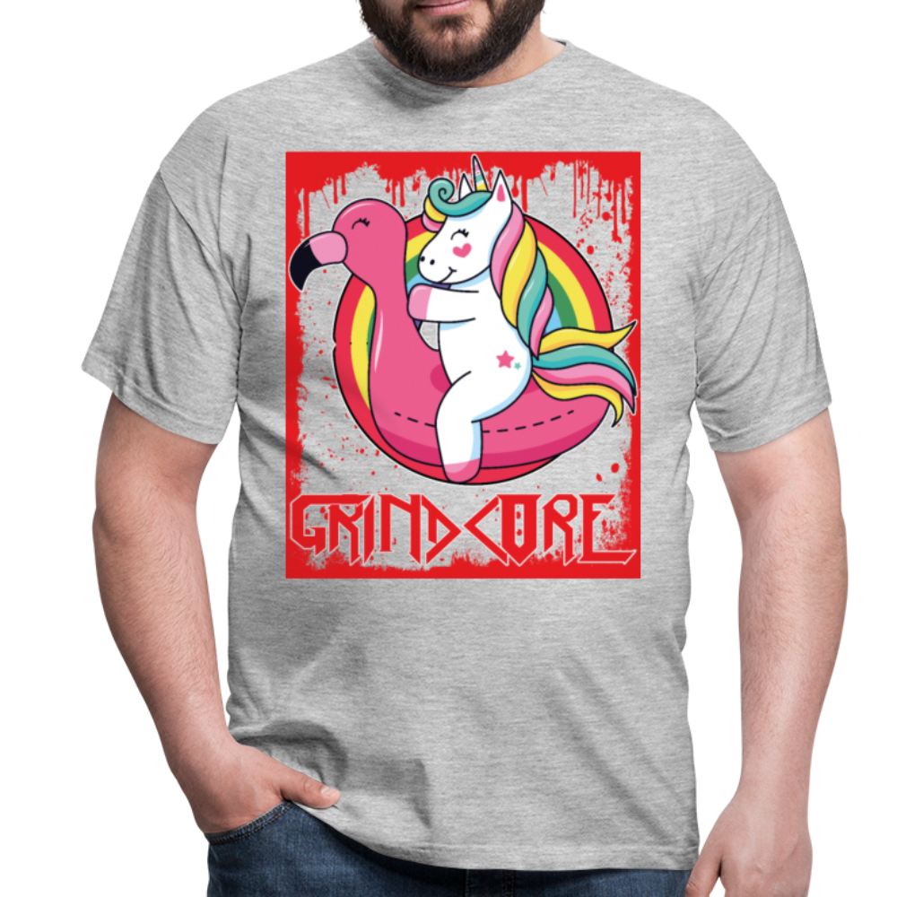 Grindcore Unicorn | Männer T-Shirt - Grau meliert