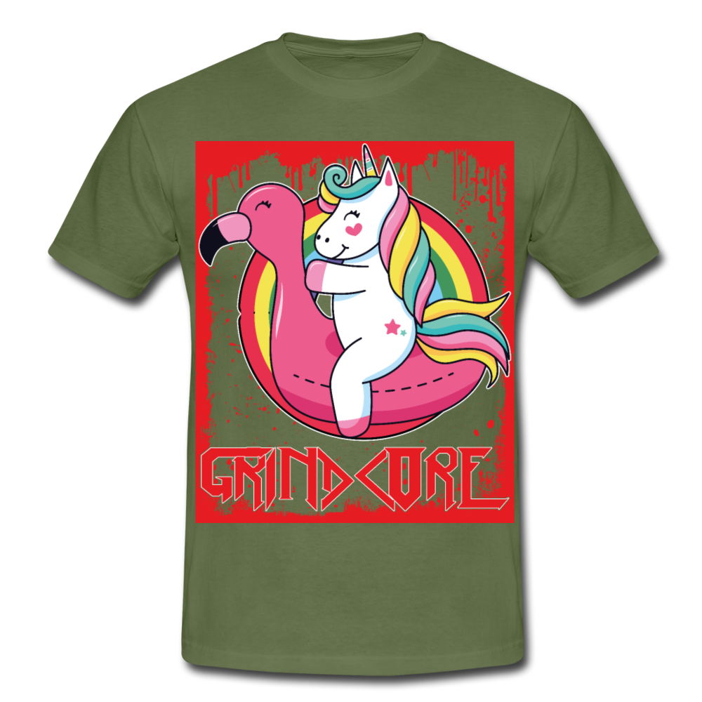 Grindcore Unicorn | Männer T-Shirt - Militärgrün