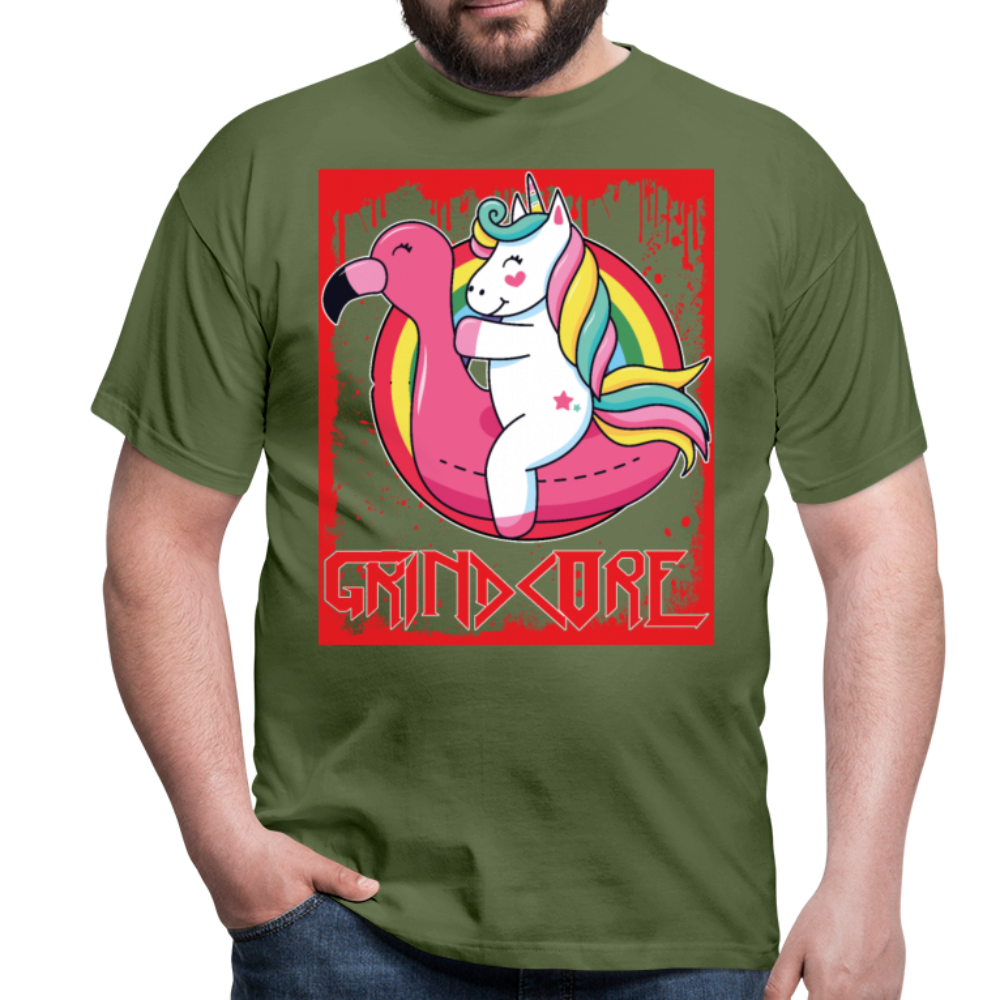 Grindcore Unicorn | Männer T-Shirt - Militärgrün