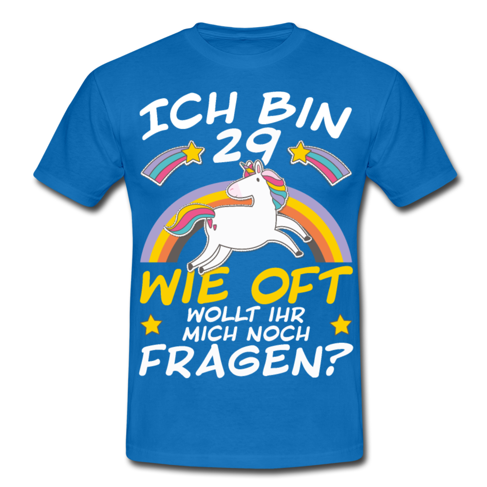 29 Einhorn | Männer T-Shirt - Royalblau