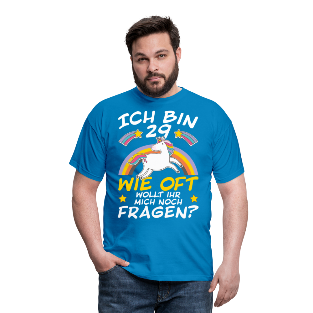 29 Einhorn | Männer T-Shirt - Royalblau