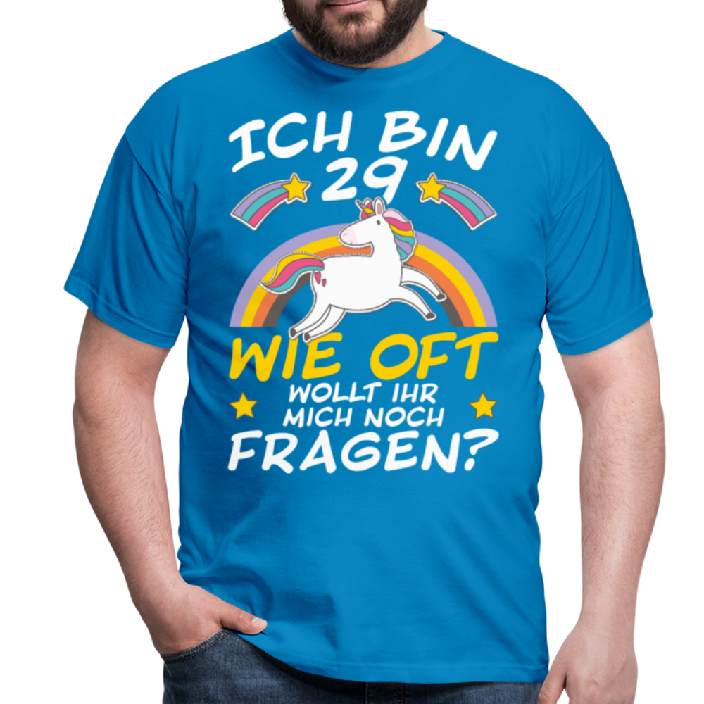 29 Einhorn | Männer T-Shirt - Royalblau