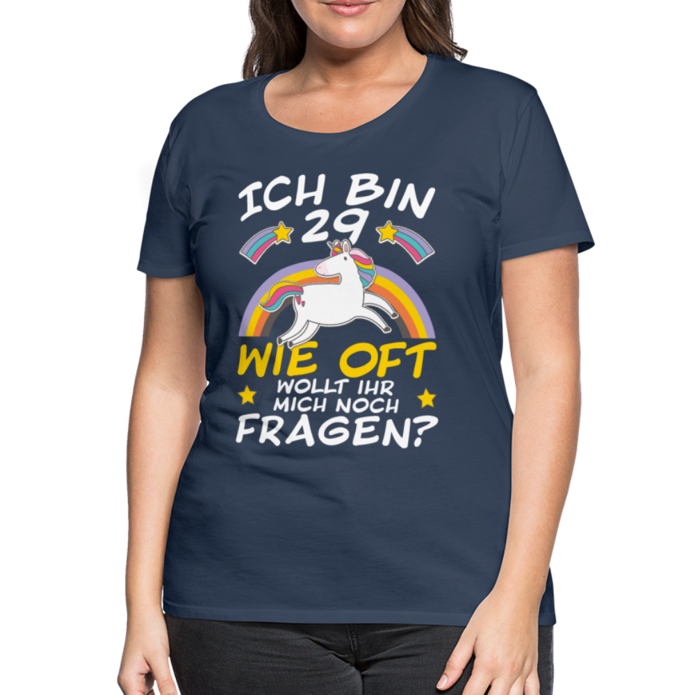 29 Einhorn | Frauen Premium T-Shirt - Navy